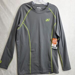 NWT KLIM Men's Gray Aggressor 1.0 Long Sleeve Shirt Cooling Material Size 2XL